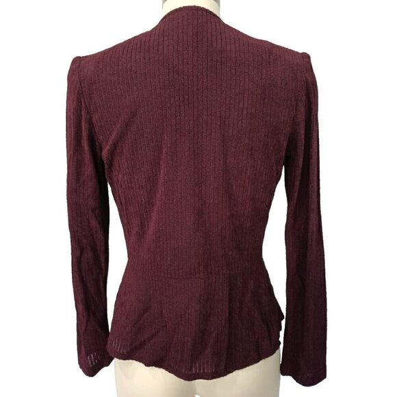 Vintage 70s Young Edwardian Arpeja Jacket Topper Size S Burgundy Victorian - Picture 3 of 8